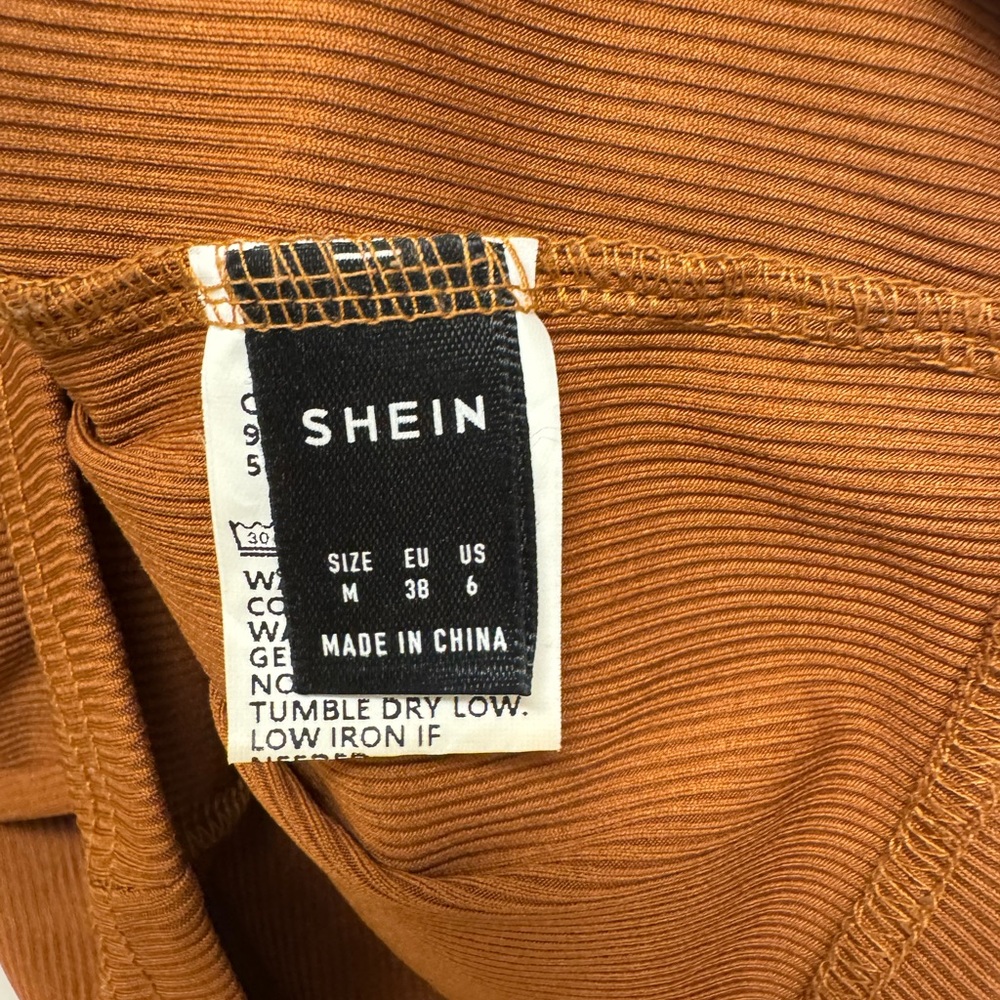 SHEIN Rust Ribbed Tank Top - Picture 2 of 2